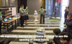 Robots are used at Tokyo Hotels to greet COVID patients