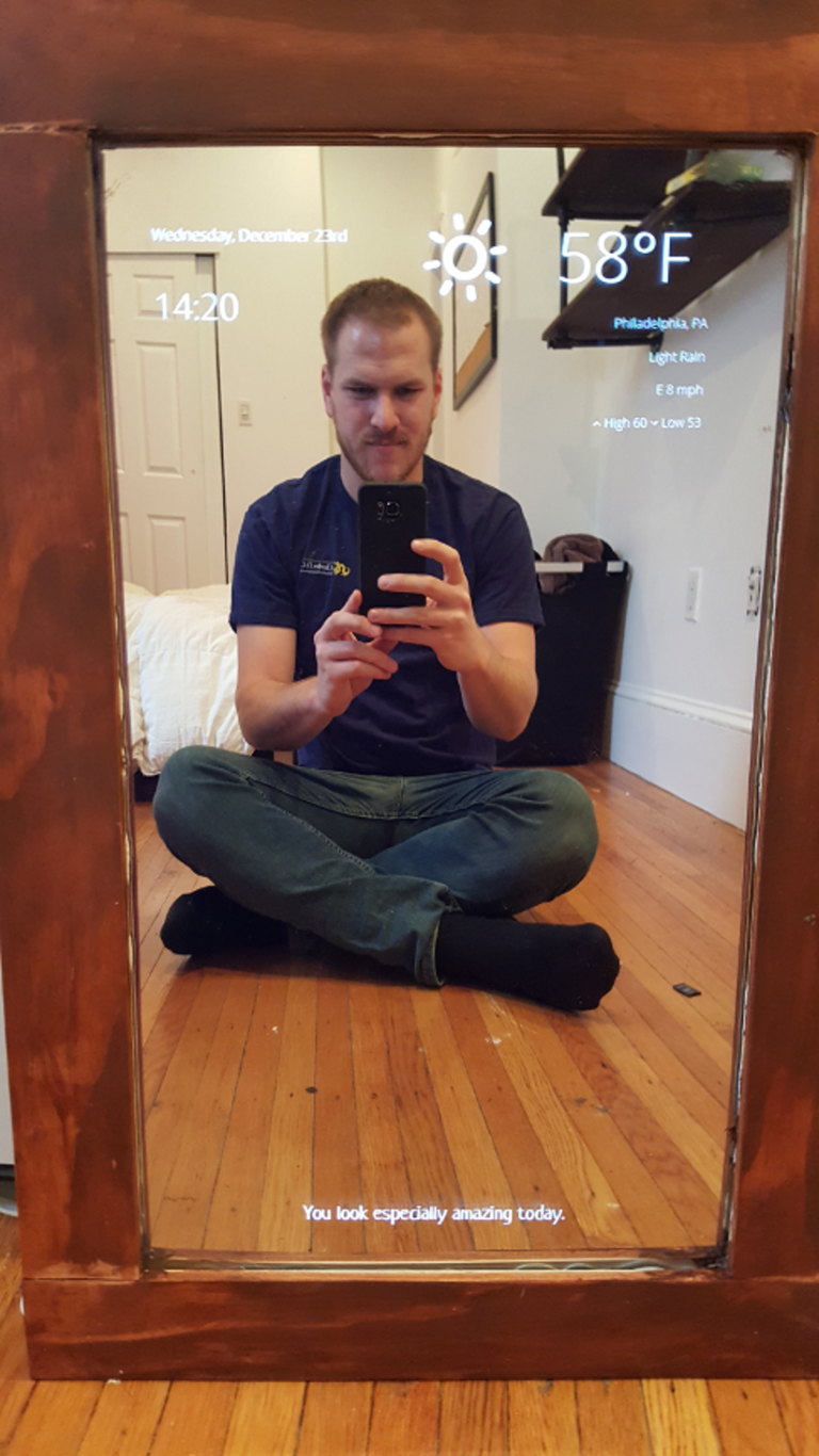 magic mirror with a Raspberry Pi and an old monitor